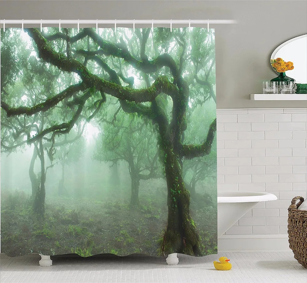 laural home dream forest shower curtain