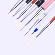 1 шт. Ультрафиолетовый гель, подводка кисть для окраски ручка 5 мм-20 мм из нарисованной цветочной Кисть для ногтей, маникюр, инструмент для маникюра