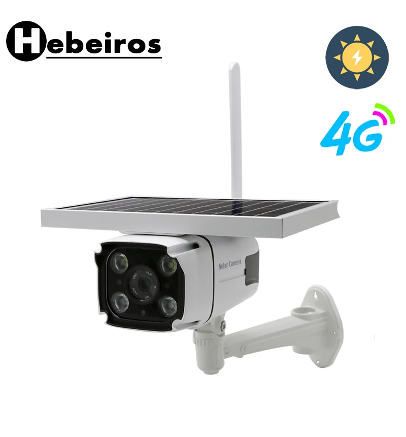 

Hebeiros 3G 4G SIM Card Solar Battery HD1080P IP Wifi Camera 2MP Wireless Security Surveillance Audio Waterproof Outdoor CCTV