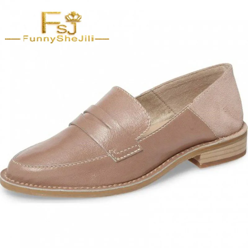 khaki_round_toe_loafers_for_women_comfortable_flats_1_