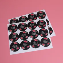 120 шт Упаковка для выпечки спасибо черно-белая Гирлянда спасибо за наклейки пакеты для печенья West Point коробки на заказ наклейки