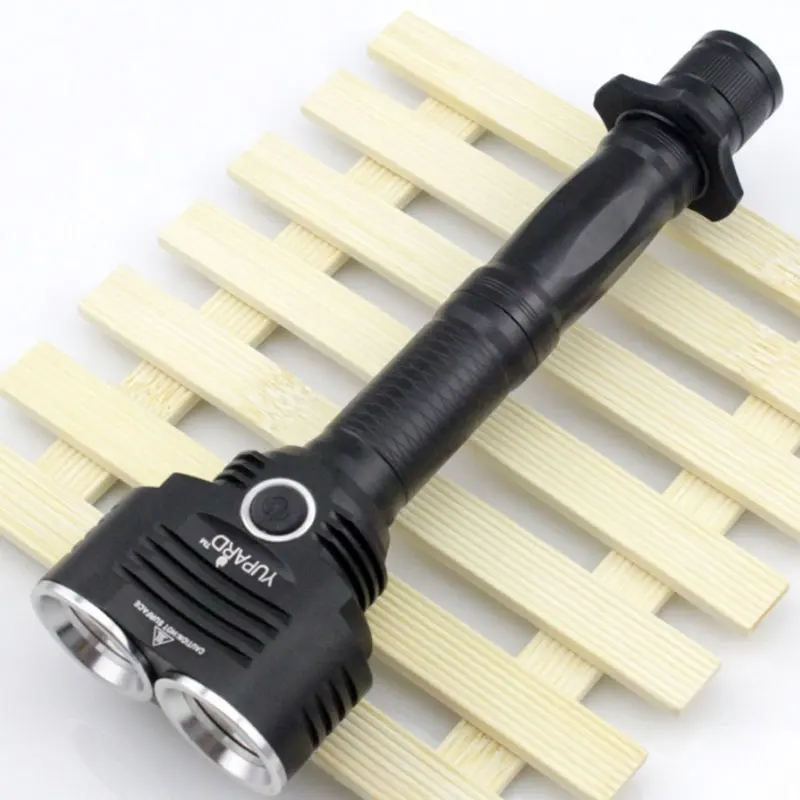 

Xml T6 Double Bulbs Led Flashlights High Power 5 Modes Torch Light Aluminum Alloy Metal Body Ultra Bright Night Searching Lamp