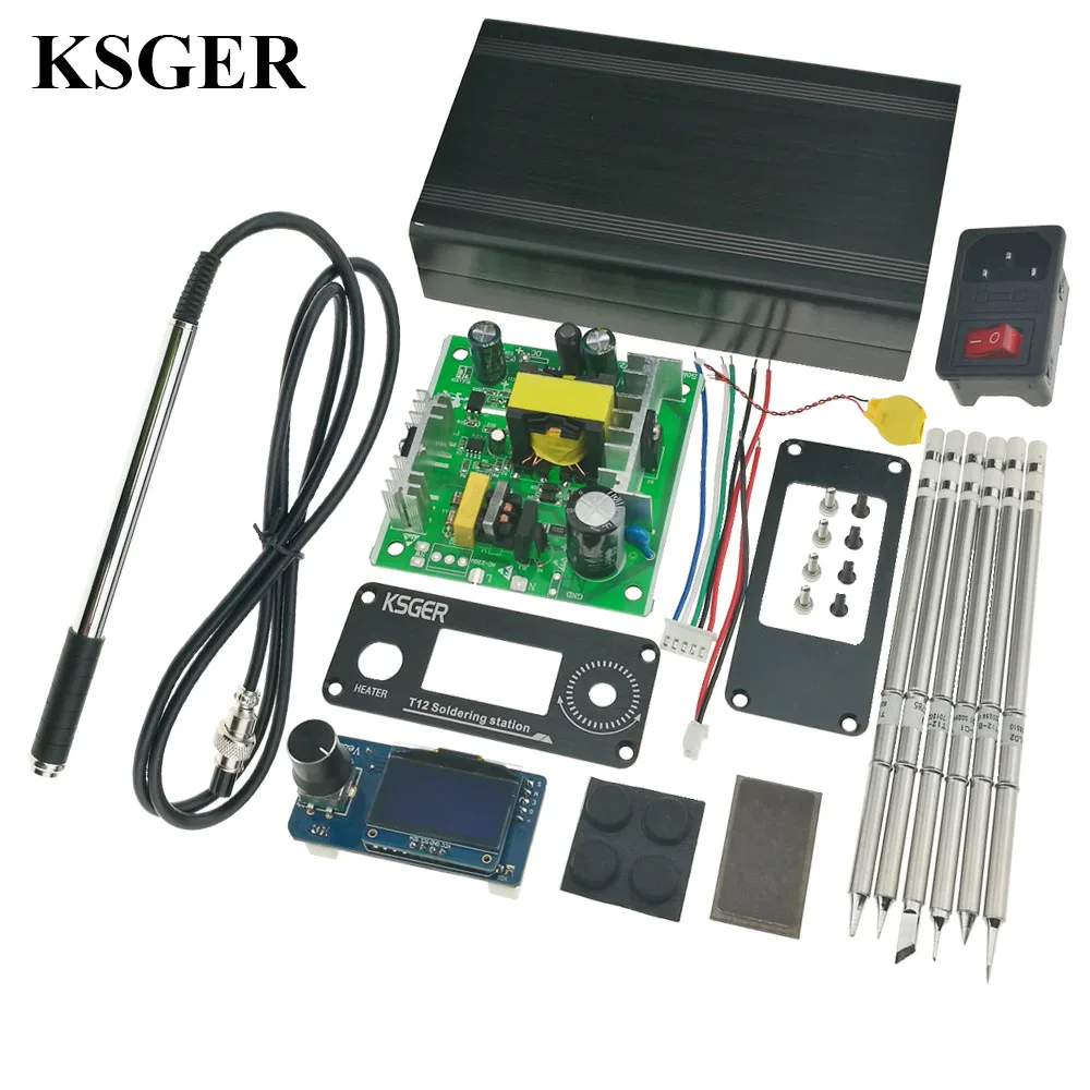 KSGER STM32 V2.1S OLED паяльник станция T12 наконечники ручка сплава контроллер сварочные инструменты Sunction оловянный насос Электрический - Цвет: sets 1