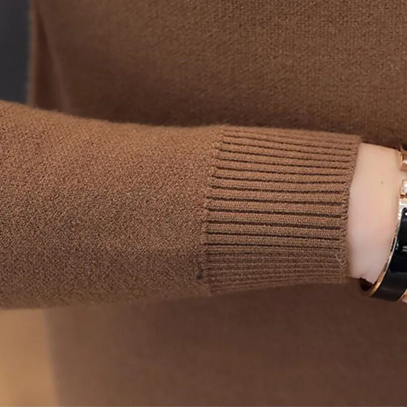 LEFT ROM 2019 New Autumn Winter Men'S Sweater Men'S Turtleneck Solid Color Casual Sweater Men's Sli