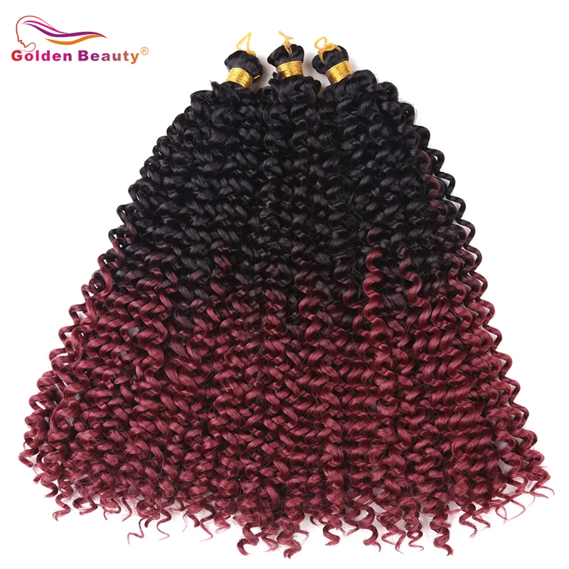 14inch Synthetic Crochet Braiding Hair Water Wave Passion Twist Crochet Hair Braids kinky Twist Golden Beauty