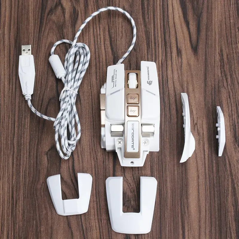 Wired Gaming Heavy Gamer Mouse Professional Macro Programming DIY Detachable Mouse RGB Backlit LED Computer PC Rechargeable Mice