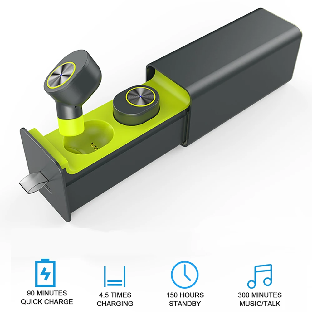 

New Wireless In-Ear True TWS Sport Bluetooth Earbuds Best Cordless Earphones with Mic Smallest Stereo Sweatproof headset