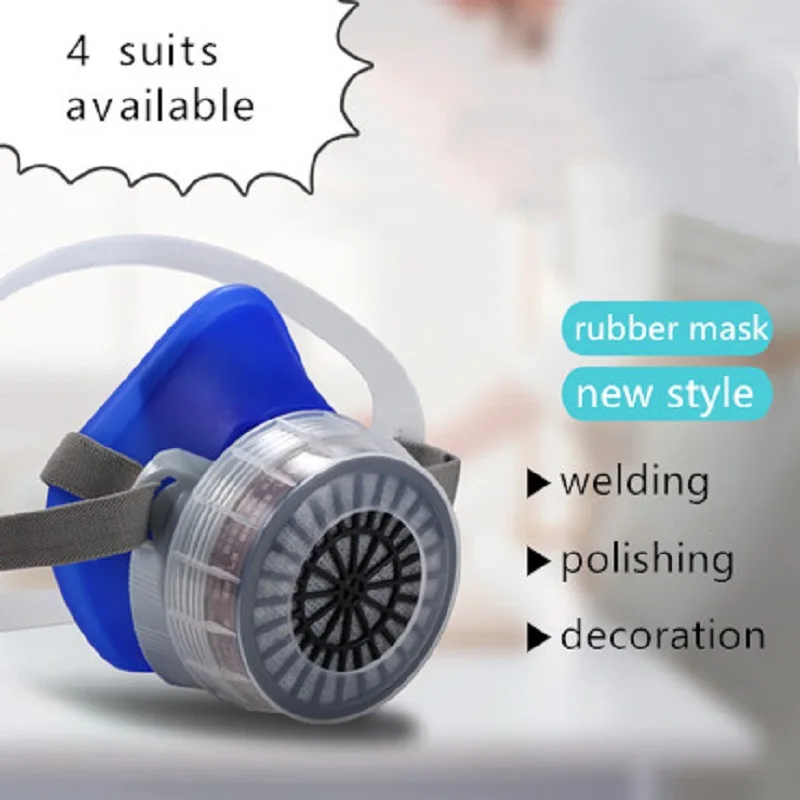 

Gas Mask Respirator Half Mask Efficiency Industrial Dust Filter Protection Labor Vapors Formaldehyde Dust-proof Mask