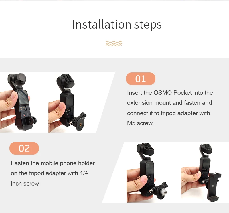 DJI Osmo Карманный ручной камеры Аксессуары для мобильных телефонов держатель крепление набор неподвижная фигура кронштейн для iphone type C android