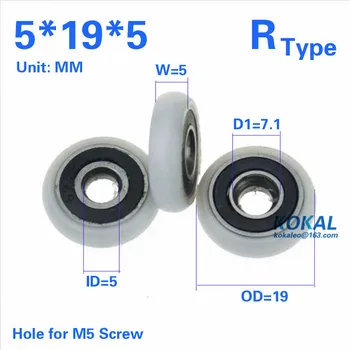 

[R0519-5]Free Shipping 10PCS bathroom glass door sliding door shower door roller Outer diameter 19mm