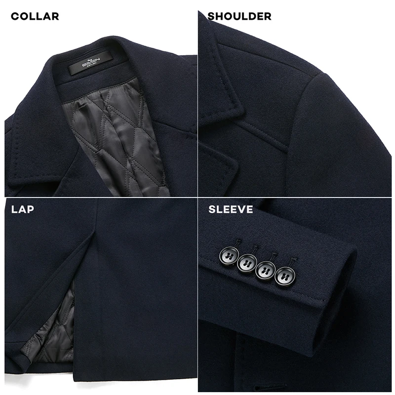 Seven7 бренд шерстяное пальто для мужчин повседневное Slim Fit мужской длинное высокое качество шерстяное Бизнес Верхняя одежда