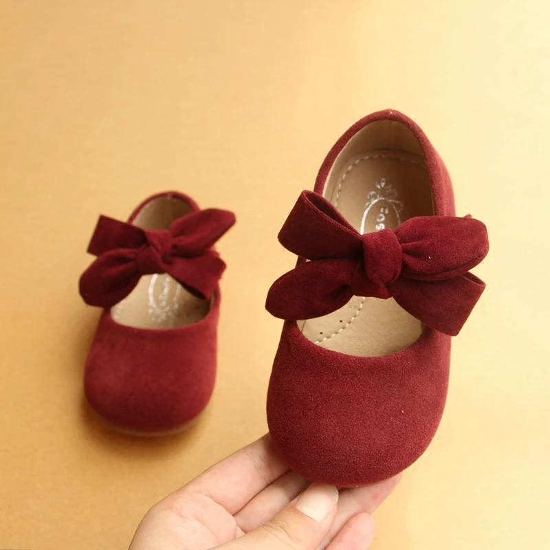 maroon baby girl shoes