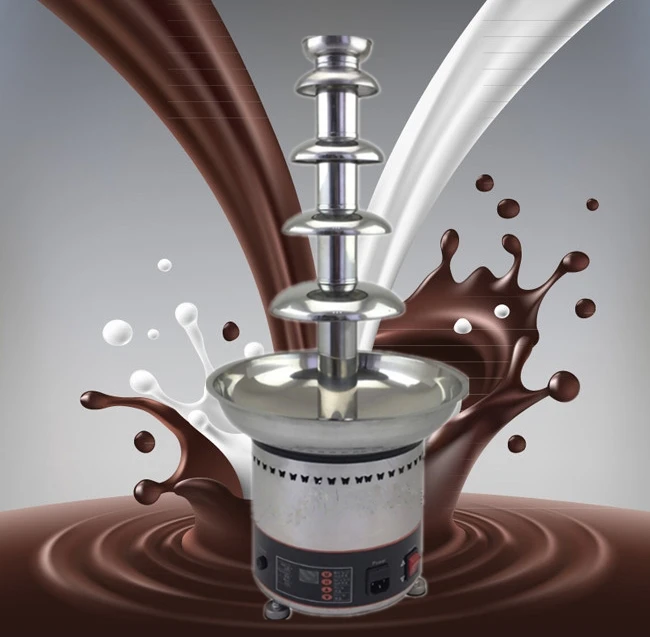 

5 tiers High electric chocolate fountain machine hot chocolate melt fountain fondue machine 110v 220v
