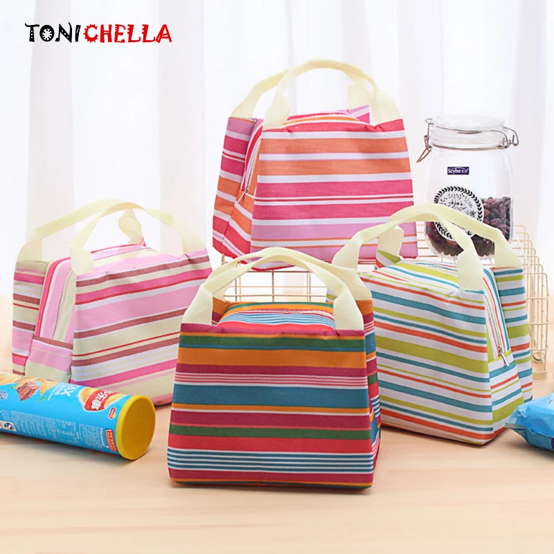 Buy Portable Baby Feeding Thermal Bags Striped Mummy Tote Infant Lunch Food
