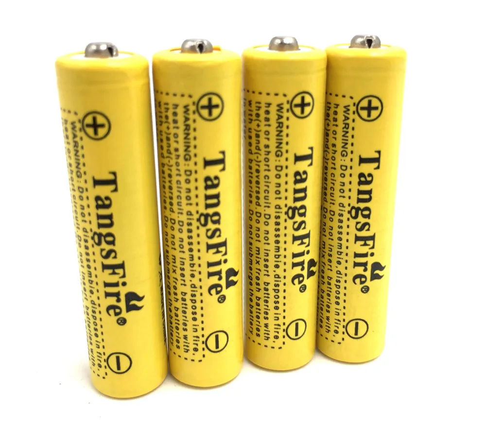 4 шт TangsFire 3,7 V 10440 литий-ионная батарея 600mAh AAA аккумуляторная батарея