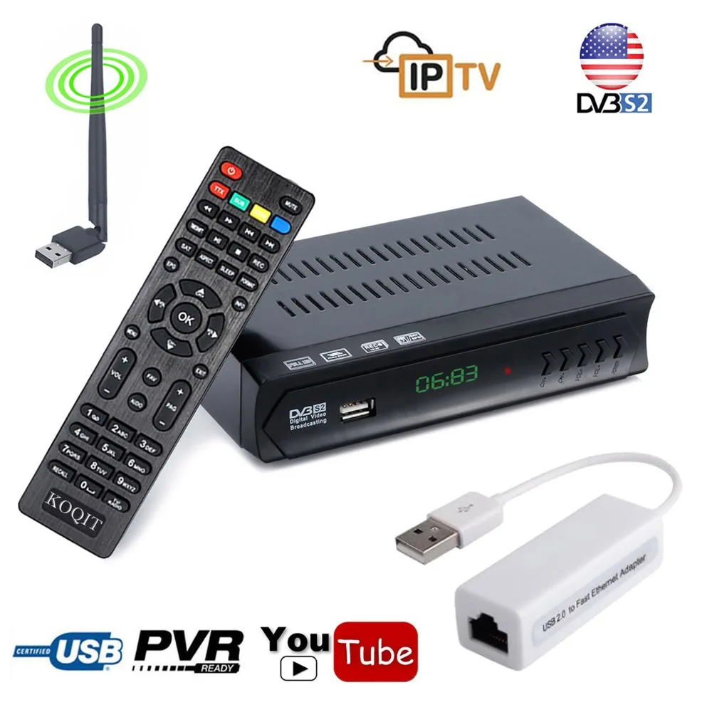 Koqit DVB S2 Receptor FTA Digital Satellite Receiver HD AC3 1080P TV