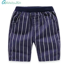 Grandwish Toddler Boy s Summer Stars Denim Pants Children Striped Washing Shorts Patchwork Casual Shorts for