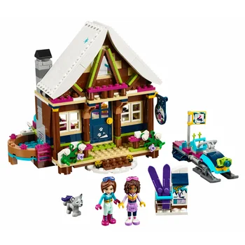 

mylb Snow resort chalet Building Blocks Model Toys For Children Compatible Legoes Friends Figure Educational Set dropshipping