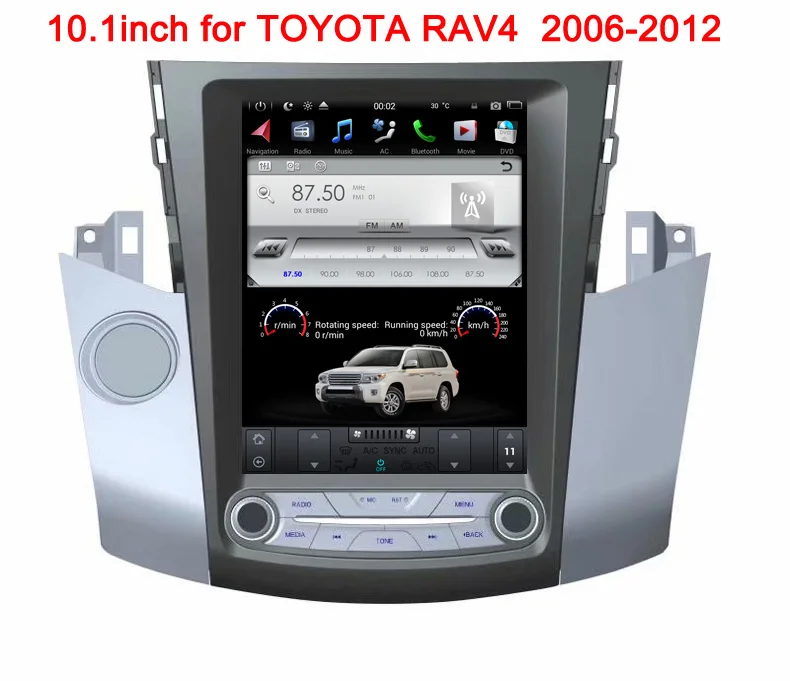 

10.4" vertical screen Tesla style android 7.12 car multimedia player for toyota RAV4 RAV 4 2006-2012 car radio audio stereo wifi