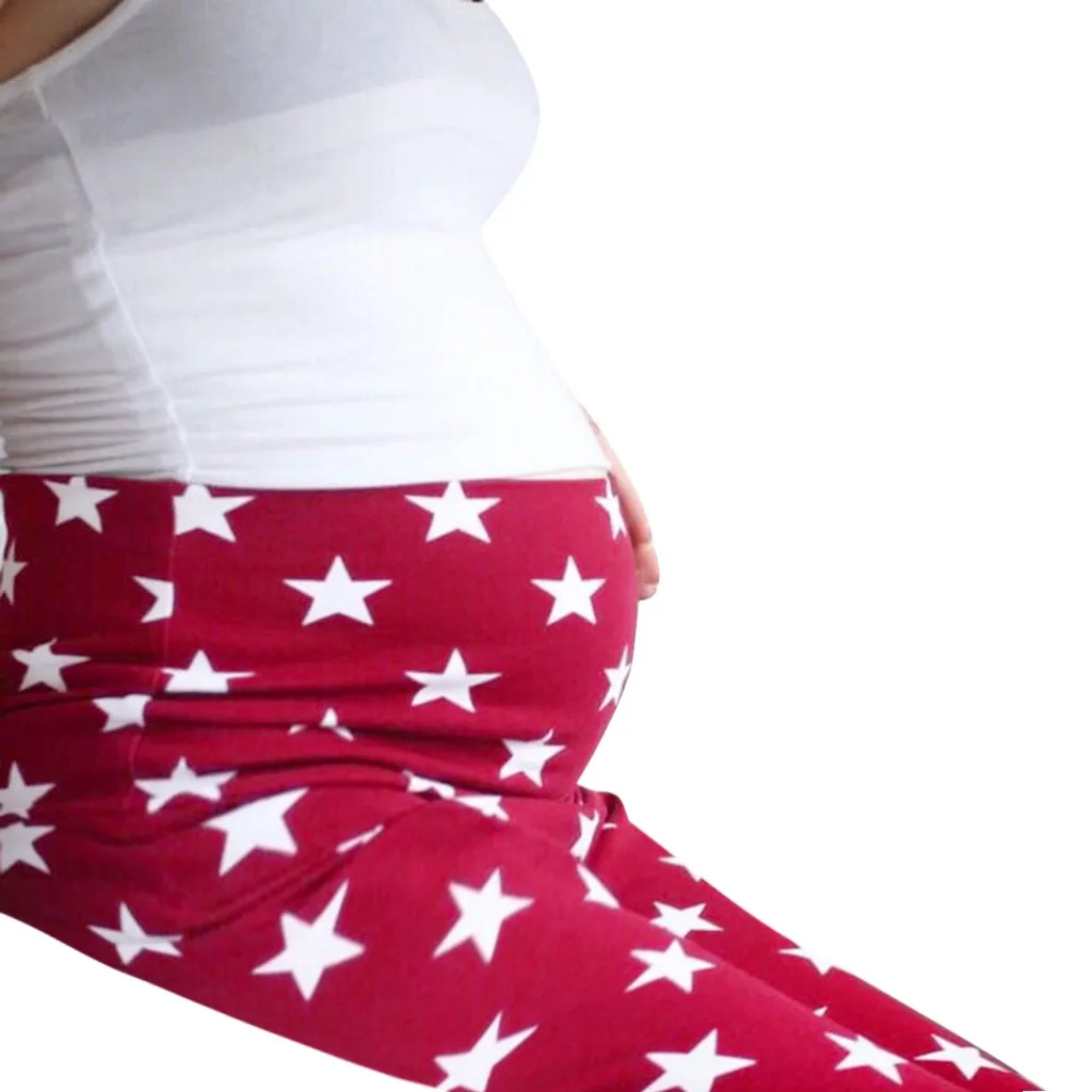LONSANT Брюки для беременных женские с принтом звезд Леггинсы для подтягивания живота брюки для беременных с Высокой Талией Модные Леггинсы для беременных