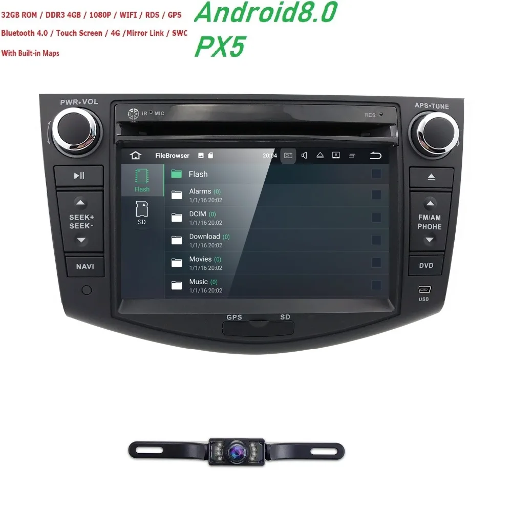Cheap Hizpo AutoRadio 2 din Android 8.0 GPS Car DVD For Toyota RAV 4 RAV4 2006 2007 2008 2009 210 2011 2012 Head unit Multimedia 4GB 2