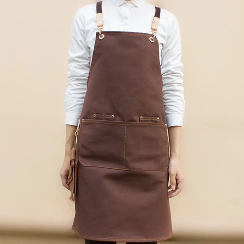 Canvas Apron Crossback Cotton Straps E15-19