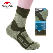 Naturehike зима толстые Спортивные носки Для мужчин Coolmax теплый быстрое высыхание носки для приготовления пищи на воздухе походы, кемпинг, катание на веосипеде Лыжный Спорт