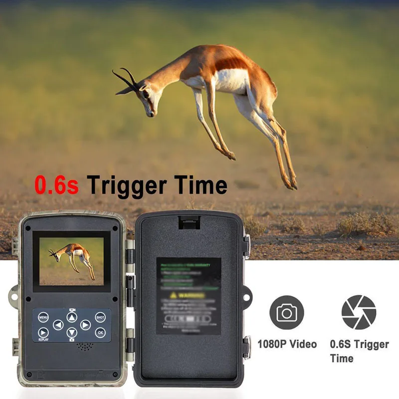 

Infrared Trail Camera 16MP 1080P Wildlife Game Hunting Low Glow Motion Detection Camera LCC77