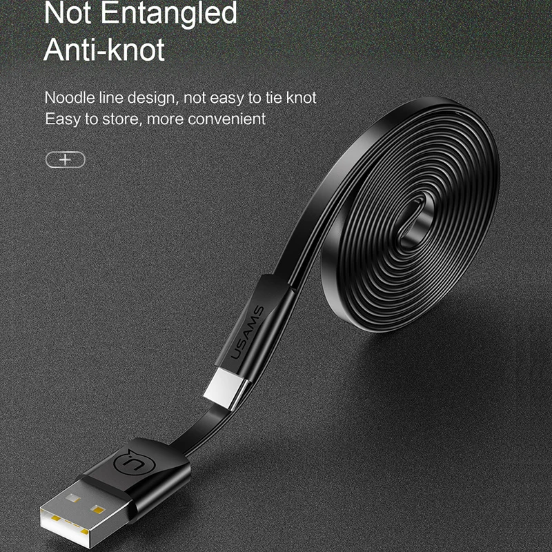 10 шт./партия USB кабель Type C usb USAMS для Samsung S9 s8 plus быстрой зарядки и передачи данных
