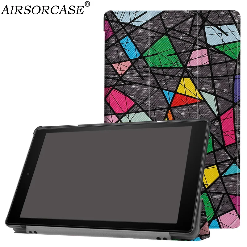10.1'' Painted pattern Suede Leather Cases for Amazon Fire HD 10 2017 Tablet Case Kickstand PC Back Cover Smart Wake up Shell |