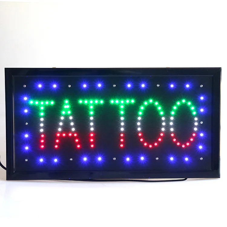 Светодиодный цвет плакат на тему татуировок салонная тележка плакат на тему татуировок знак рекламный неоновый краска для татуажа инструмент
