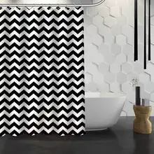 

New Chevron Pattern Background Custom Shower Curtain Waterproof Fabric Bath Curtain for Bathroom WJY1.17