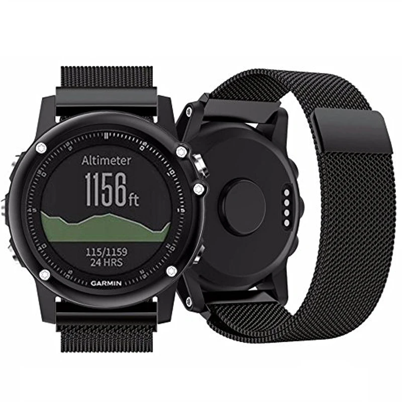 22 мм Ширина Миланского магнит ремешок для Garmin Fenix 5 плюс группа Нержавеющая сталь часы ремешок для Garmin Fenix 5 из металла браслеты