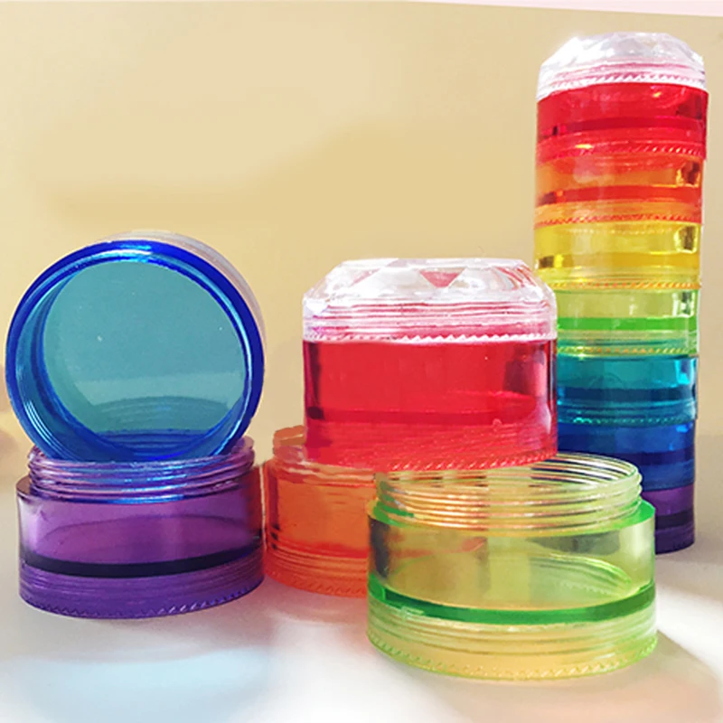 

1Pc Portable 5 or 7 Layers Nail Decorations Container Rainbow Storage Case Box Manicure Beauty Nail Art Tool