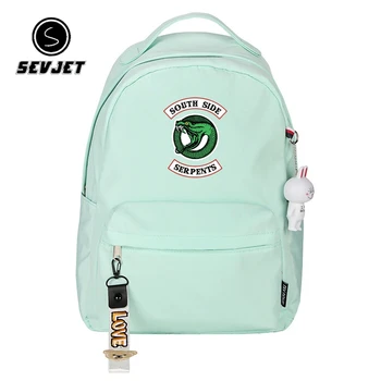 

Women Pink Backpack Kawaii Travel Backpack Canvas School Bags for Teenage Girls Mochila Feminina Riverdale Back Pack XSB003