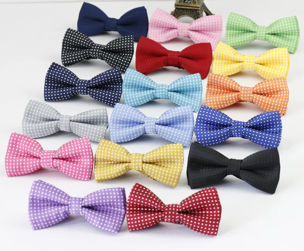 New Fashion Dot Kids Bowties Colorful Girls Boys Bow Ties Baby Children ...