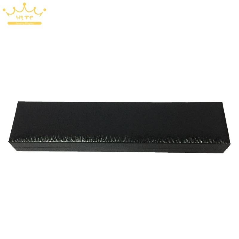 6 шт./лот Jewelry Box Black кожаное ожерелье с жемчугом упаковка-органайзер случаях колье Дисплей Box 22,8*5*2,5 см