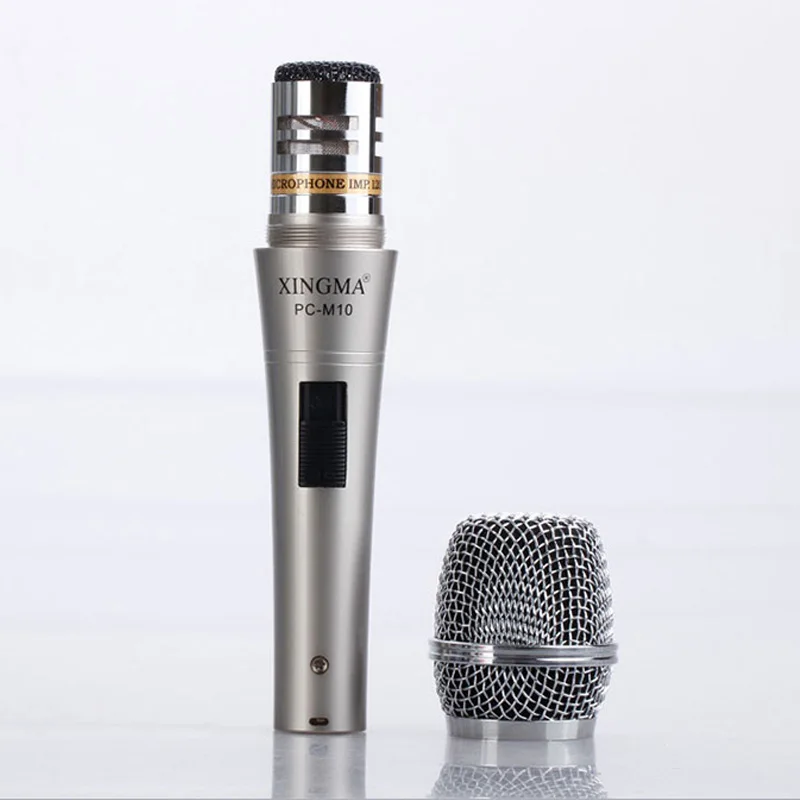 PC-M10 ручной микрофон для караоке конденсатор для вокала металлический корпус сетчатый предохранитель профессиональный проводной микрофон для студийной записи