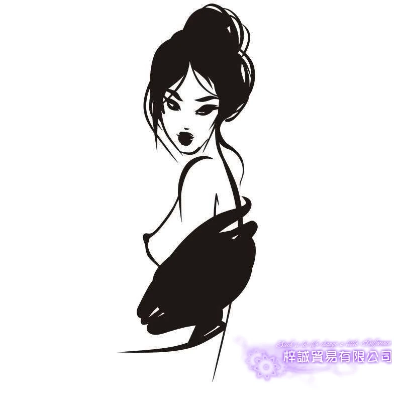 DCTAL Japan Sexy Girl Decal Beauty Body Naked Sticker Wall Bathroom Woman Girl Wall KTV Pub Bar Shop Sticker