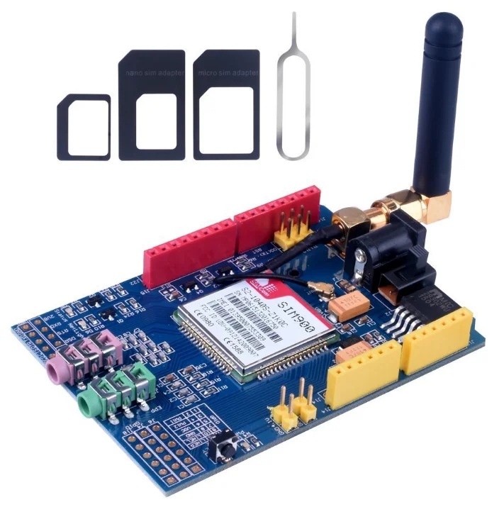 Tanie SIM900 GPRS GSM tarcza rozwojowa moduł antenowy Quad dla kompatybilnego C84