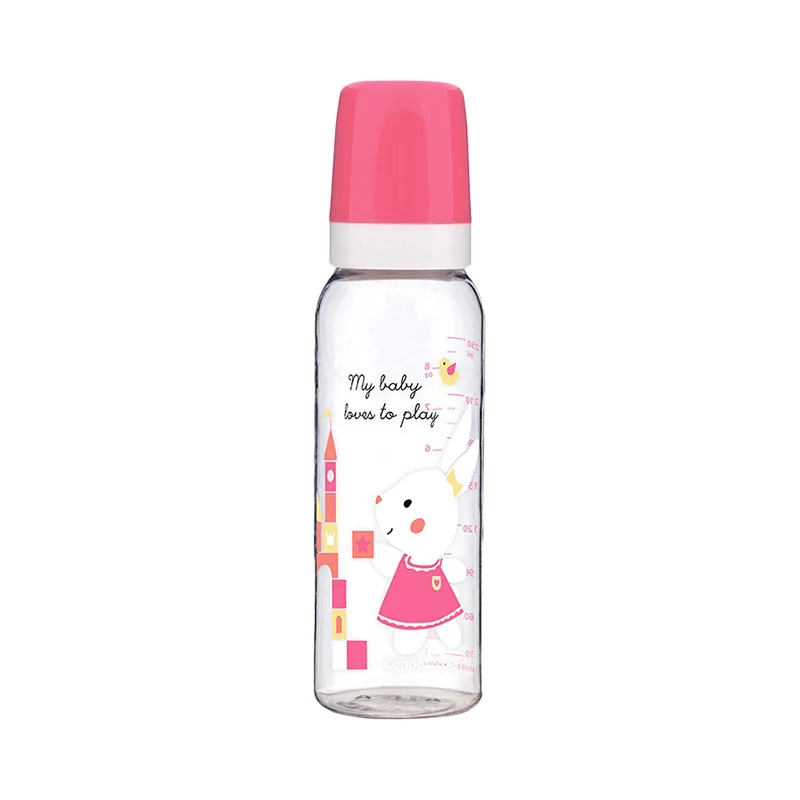 Бутылочка Canpol babies тритановая (BPA 0%) с сил. соской 250 мл. 12+ Sweet fun цвет: розовый | Мать и