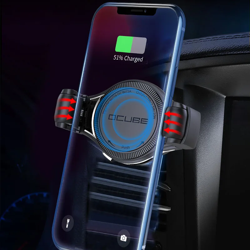 

For Samsung Galaxy Iphone Quick Charge 3.0 Phone Wireless Charger Car Holder Mount Stand Car Charger Holder Fast Charger