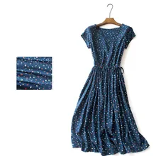 Платье в деревенском стиле с цветочным принтом и круглым вырезом; платье с короткими рукавами и карманами на завязках; mori girl;