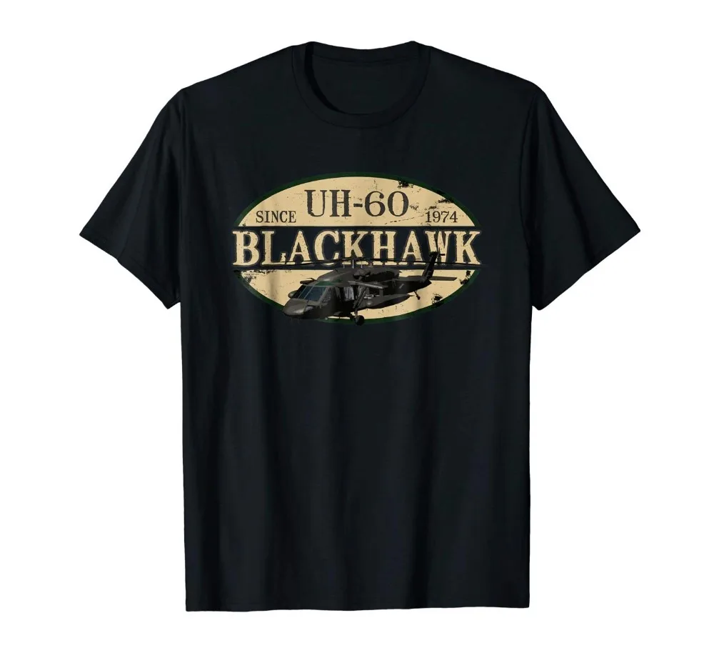 

Uh-60 Black Hawk Helicopter Vintage Design Fashion 2019 Fashion Summer New Brand 100% Cotton Printing Great T-Shirts