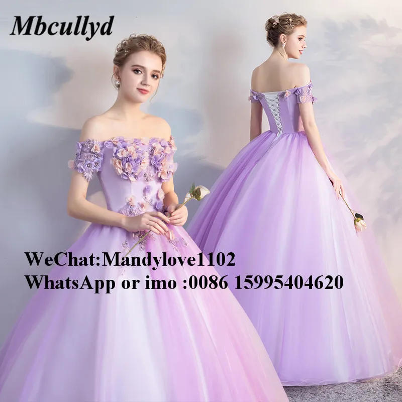 Mbcullyd фиолетовое бальное платье без бретелек для 15 лет элегантное Пышное Тюлевое Бальное Платье милое 16 платье Vestidos de 15 anos - Цвет: Фиолетовый