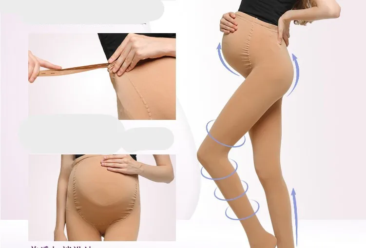 Autumn and winter 320D velvet pregnant women pantyhose U-shaped file during pregnancy stomach lift