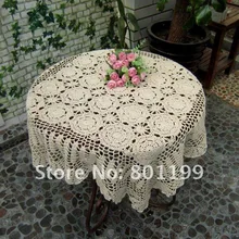 60x60 см(24 дюйма) скатерть винтажная скатерть ручной работы вязаный крючком скатерти
