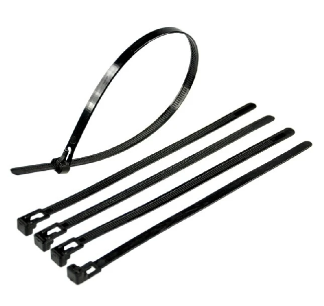 Novo Multifunction – Lote 8x450mm Preto Branco Releasable Nylon Cabo Tie Laços Zip Frete Grátis 2020 100 Pçs