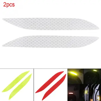 

3 Colors 15.6 x 2 CM 2pcs Crystal Lattice PVC Car Refit Bumper Fog Lamp Reflective Warning Collision Avoidance Stickers