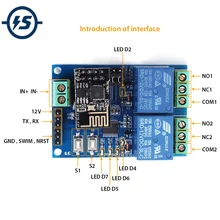 12V WIFI röle modülü ESP8266 IOT APP uzaktan kumanda 2-kanal akıllı ev cep telefonu otomasyon kurulu çift WiFi modülü
